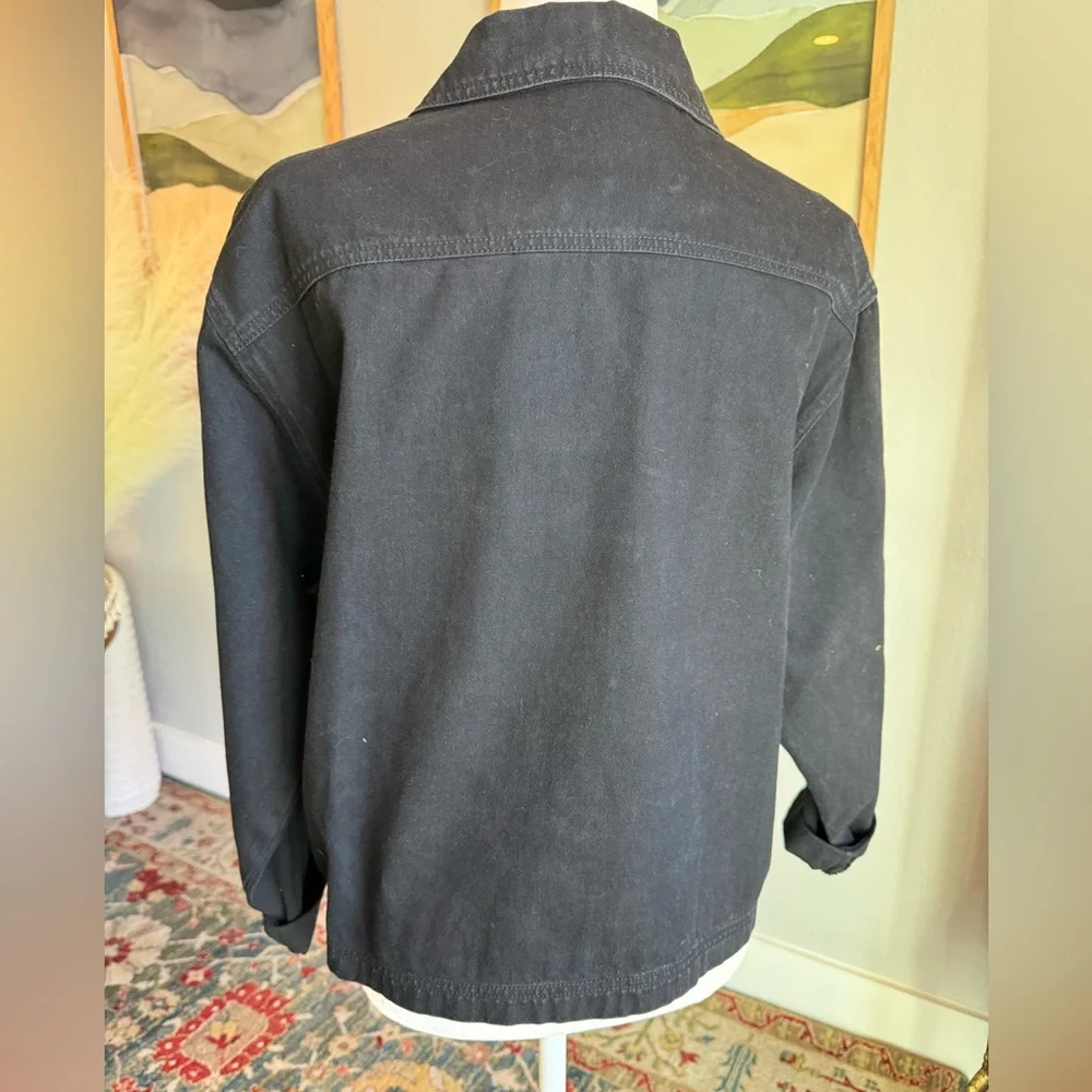 Carole Little Black Denim Jacket with Embroidery - Picture 4 of 9